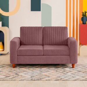 Sofa Tilt - 2 Seater Lounger Sofa with Adjustable Backrest - Lilly Pink