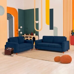 Sofa Tilt - 3 + 2 Seater Lounger Sofa with Adjustable Backrest (Berry Blue)