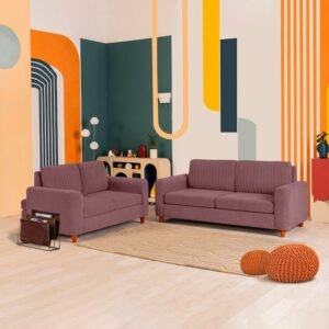 Sofa Tilt - 3 + 2 Seater Lounger Sofa with Adjustable Backrest (Lilly Pink)