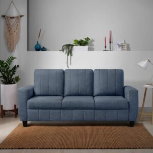 Sofa - 3 Seater Sofa (Fabric, Ocean Blue)