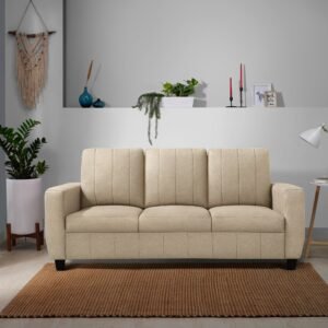 Sofa - 3 Seater Sofa (Fabric, Pebble Brown)