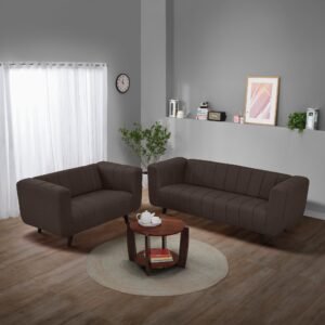 Sofa3+2 Seater Sofa Set (Fabric, Earth Brown)