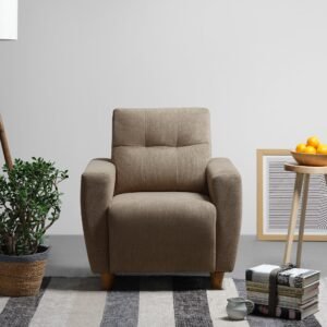 Sofa - 1 Seater Sofa (Fabric, Coco Brown)