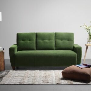 Sofa - 3 Seater Sofa (Fabric, Avocado Green)