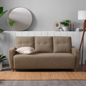 Sofa - 3 Seater Sofa (Fabric, Coco Brown)