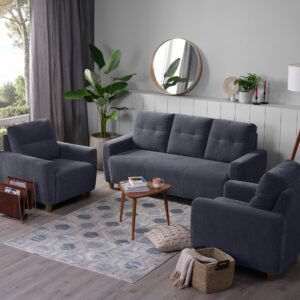 Sofa - 3+1+1 Seater Sofa Set (Fabric, Sesame Grey)