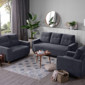 Sofa - 3+2+1 Seater Sofa Set (Fabric, Sesame Grey)