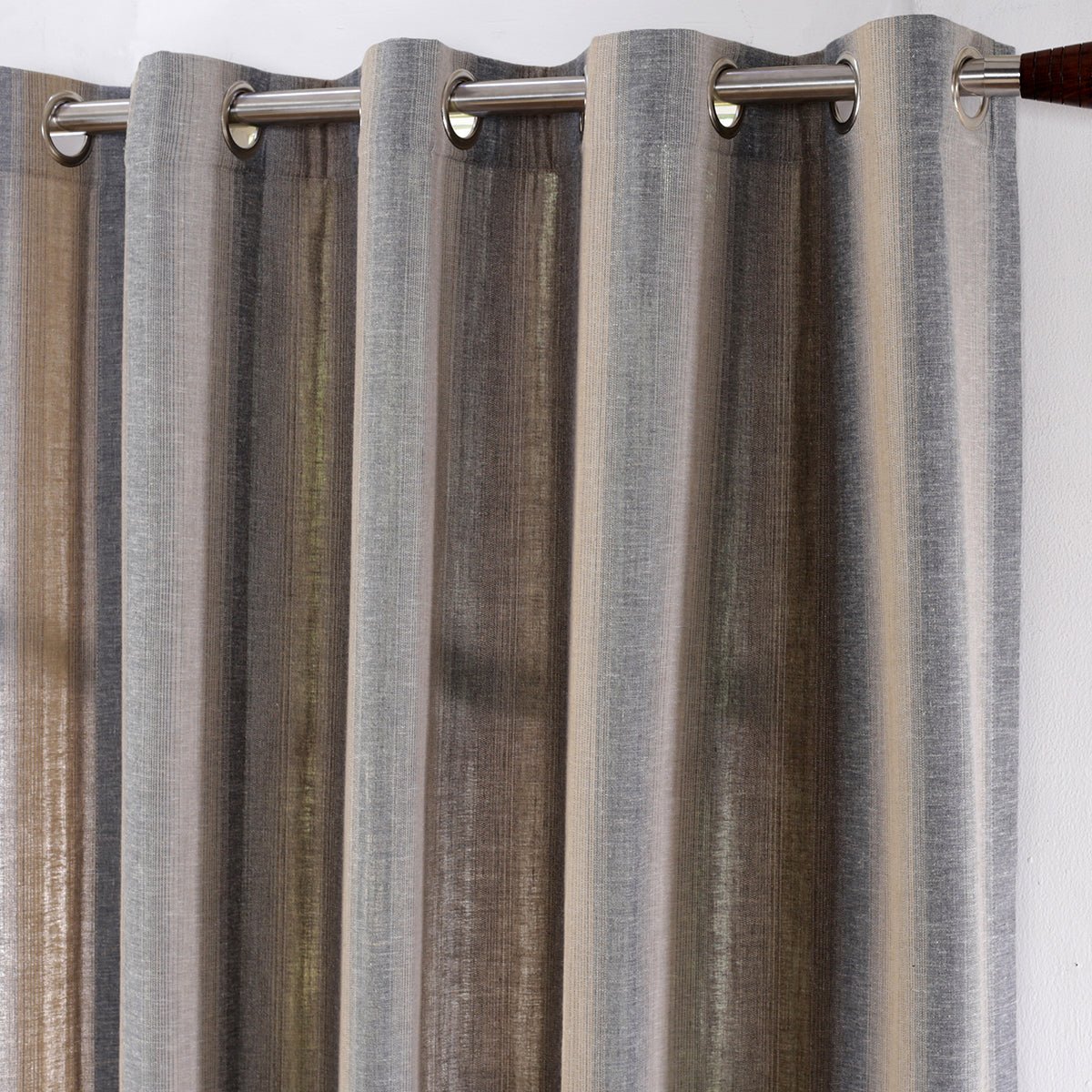 Beatitude Stripe Jacquard Blue Colorway Curtain Set