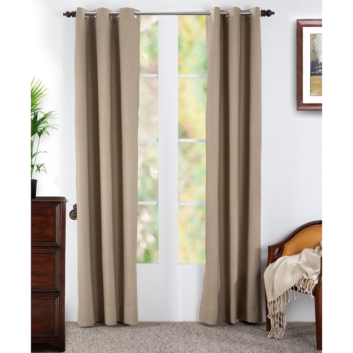 Marly Matt Solid 2PC Curtain Set