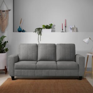Sofa - 3 Seater Sofa (Fabric, Stone Grey)