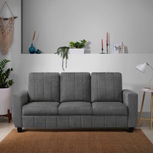 Sofa - 3 Seater Sofa (Fabric, Woody Brown)